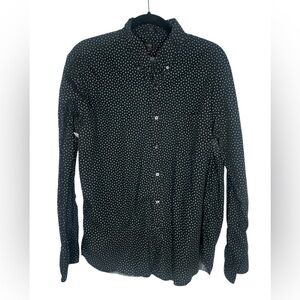 Men's J. Crew Black Button Down Long Sleeve Casual Shirt Slim Size XL